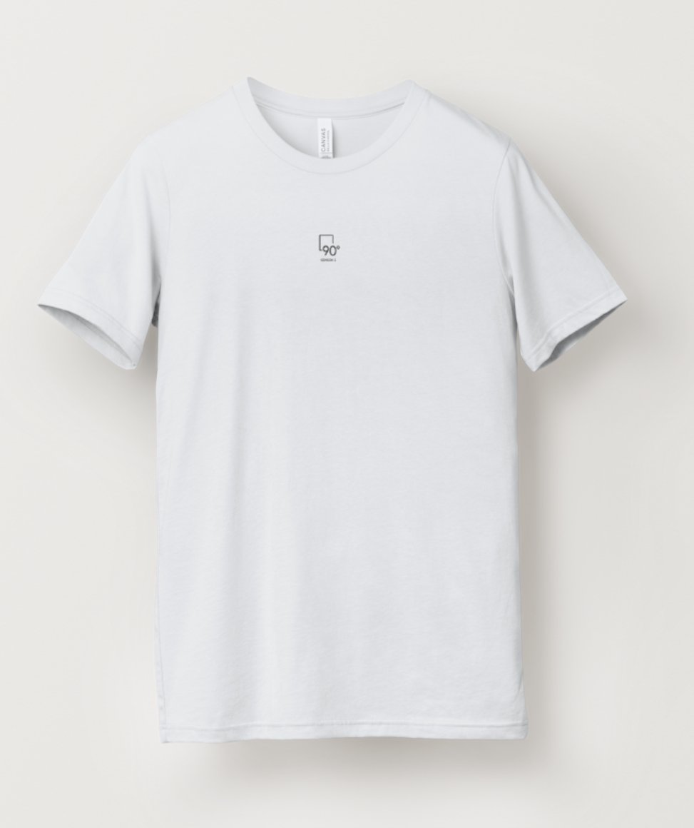 T-shirt 90° Season 1, face avant : logo 90° au centre de la poitrine
